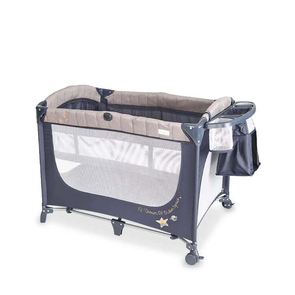 Tinnies Drop Side Play Pen-Blue