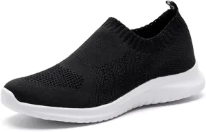 TIOSEBON Women's Walking Sock Shoes Elastic Knit Lightweight Slip on Breathable Yoga Sneakers
