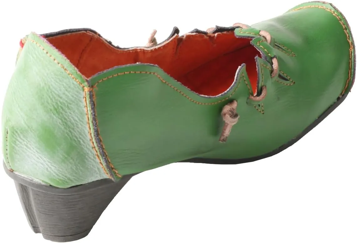 TMA EYES Women's Leather Soft Sole Slip on Low Heel Casual Shoes