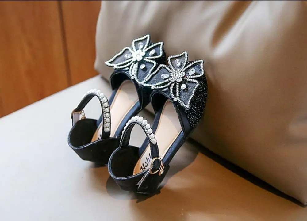 Toddler Girls Sparkle Princess Mary Jane Ballet Flats Glitter Bow Flower Girl Wedding School Party Shoes for Little Kids