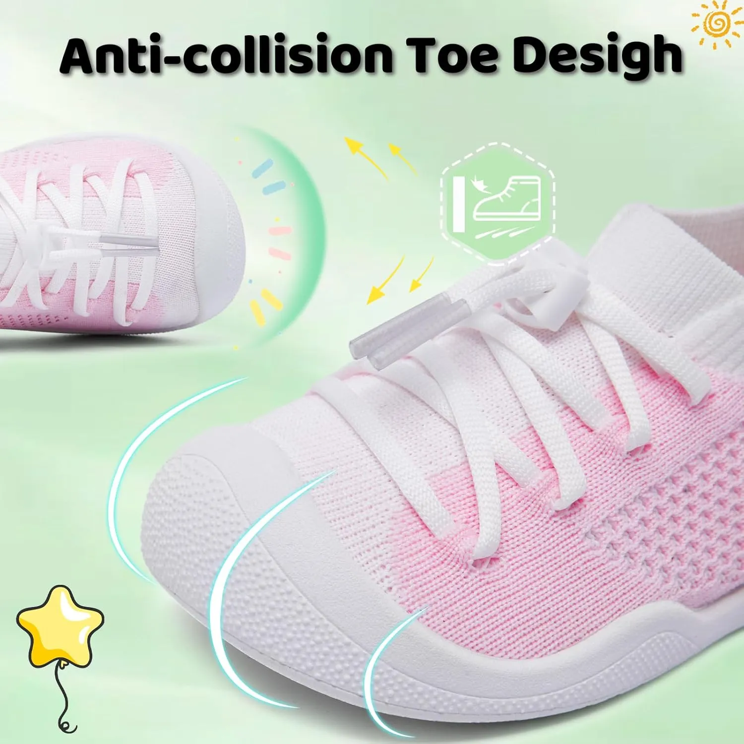 Toddler Shoes Boys Girls | with Arch Support | Slip-on| Barefoot | Breathable & Non-Slip Tennis Shoes