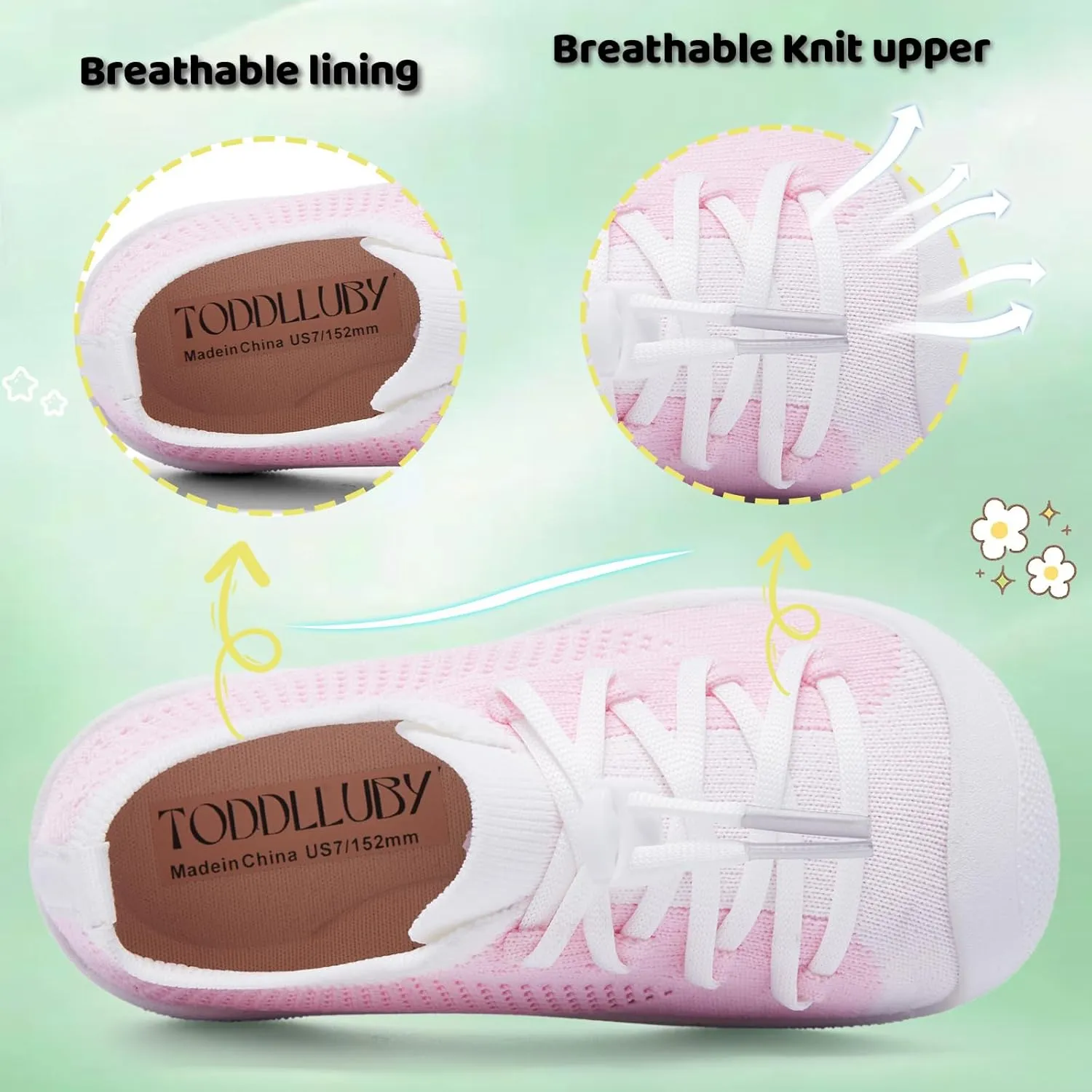 Toddler Shoes Boys Girls | with Arch Support | Slip-on| Barefoot | Breathable & Non-Slip Tennis Shoes