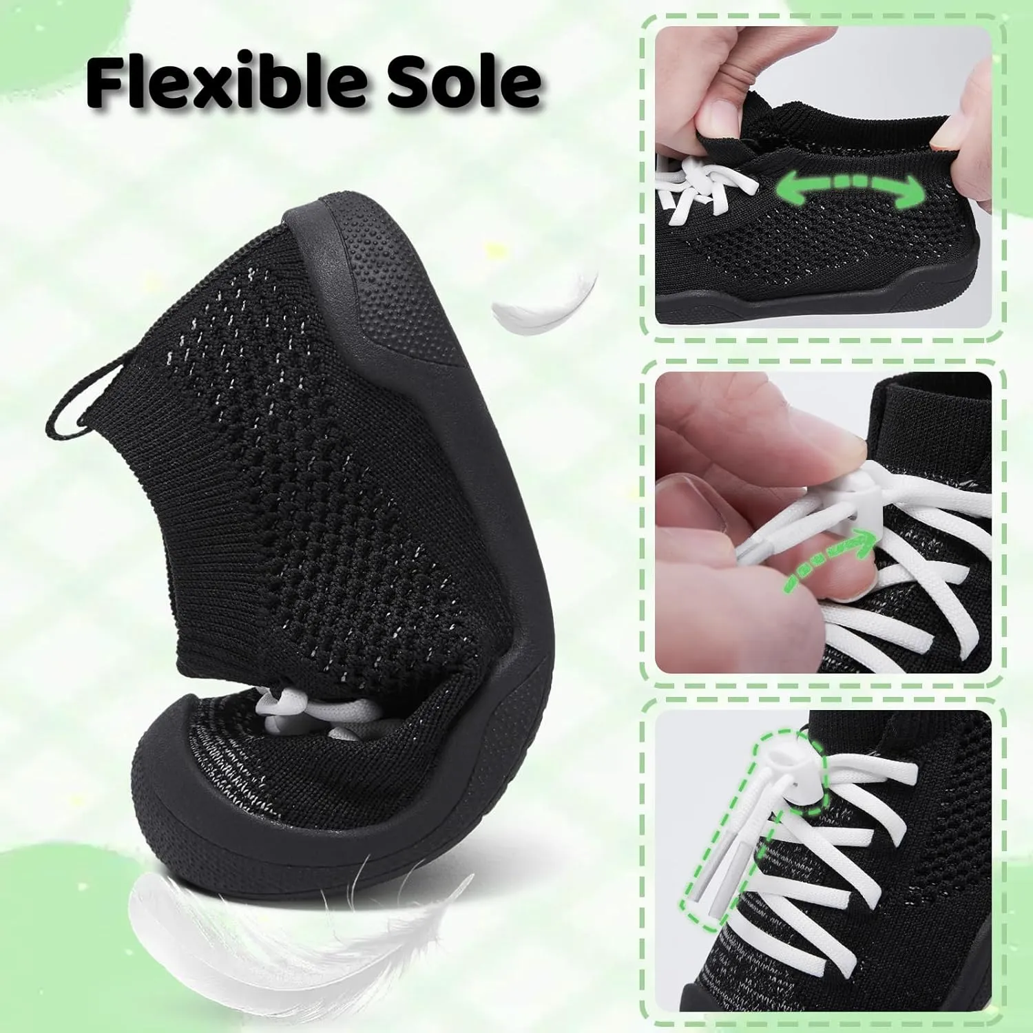 Toddler Shoes Boys Girls | with Arch Support | Slip-on| Barefoot | Breathable & Non-Slip Tennis Shoes