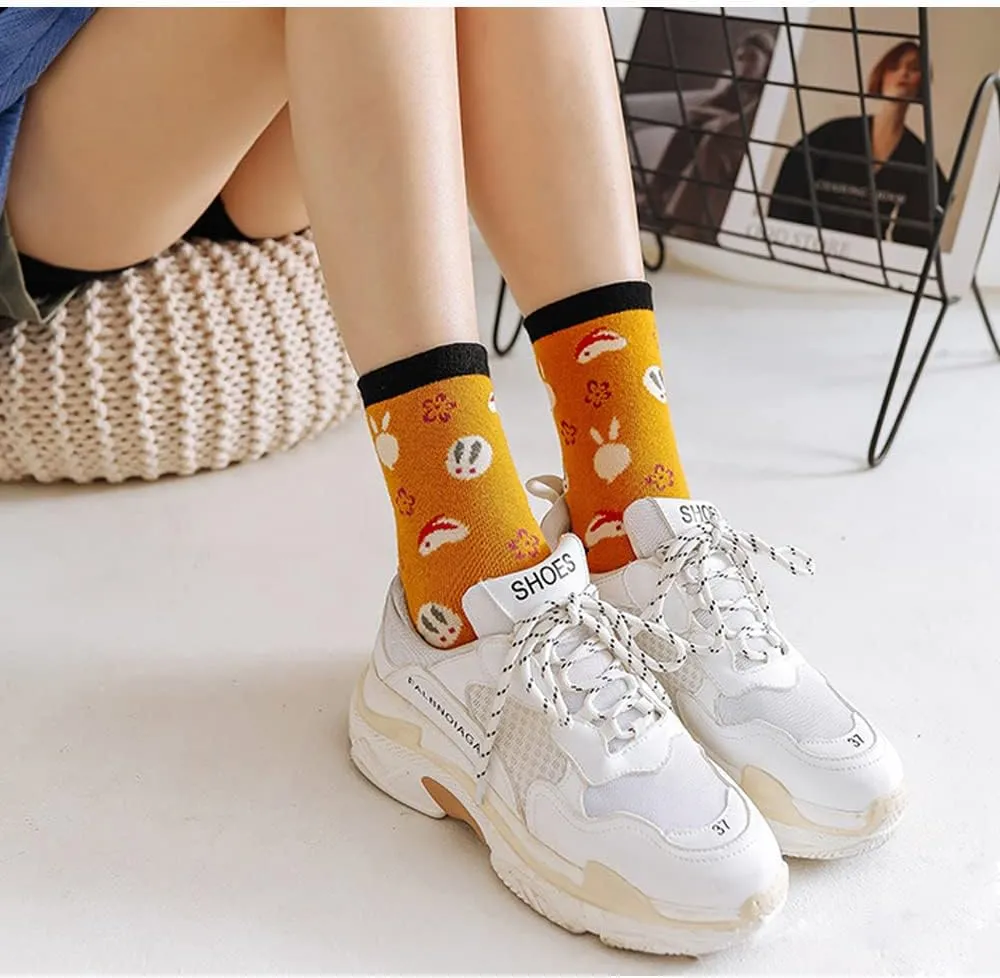 Toe Socks Cotton Crew Five Finger Socks Running Athletic for Men Women 5 Pack