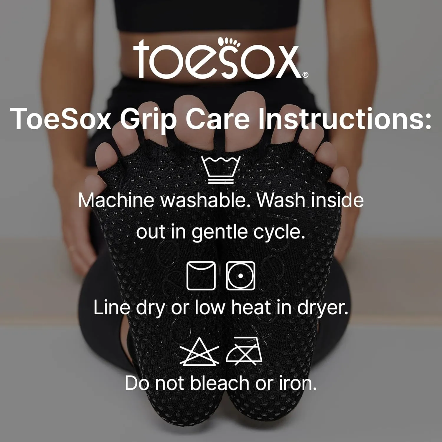 toesox Women’s Elle Full Toe Grip Socks – Non-Slip Pilates Socks, Barre & Yoga Socks with Grips, Ballet Toe Socks