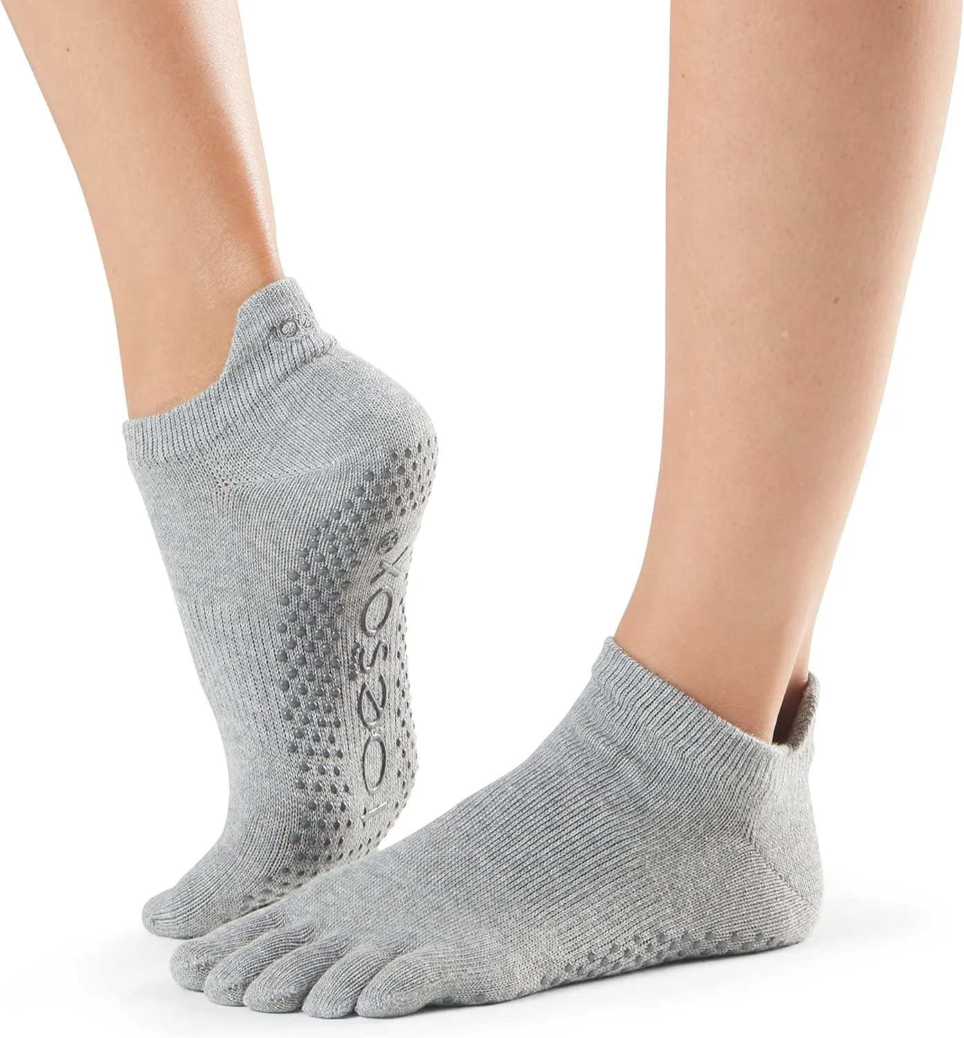 ToeSox Women's Low Rise Full Toe Grip Non-Slip for Ballet, Yoga, Pilates, Barre Toe Socks