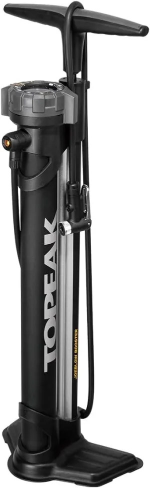 Topeak JoeBlow Booster Tubeless Tire Floor Pump – Dual Function Air Compressor & Standard Pump, 160 PSI Capacity, SmartHead DX3, Black