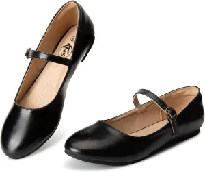 Trary Mary Jane Ballet Flats, Black Flats for Women, Ankle Strap Dressy Comfortable Flats