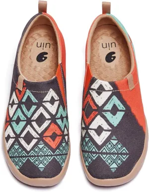 UIN Women's Art Travel Slip-On Shoes Casual Lightweight Breathable Flats Comfortable Loafers