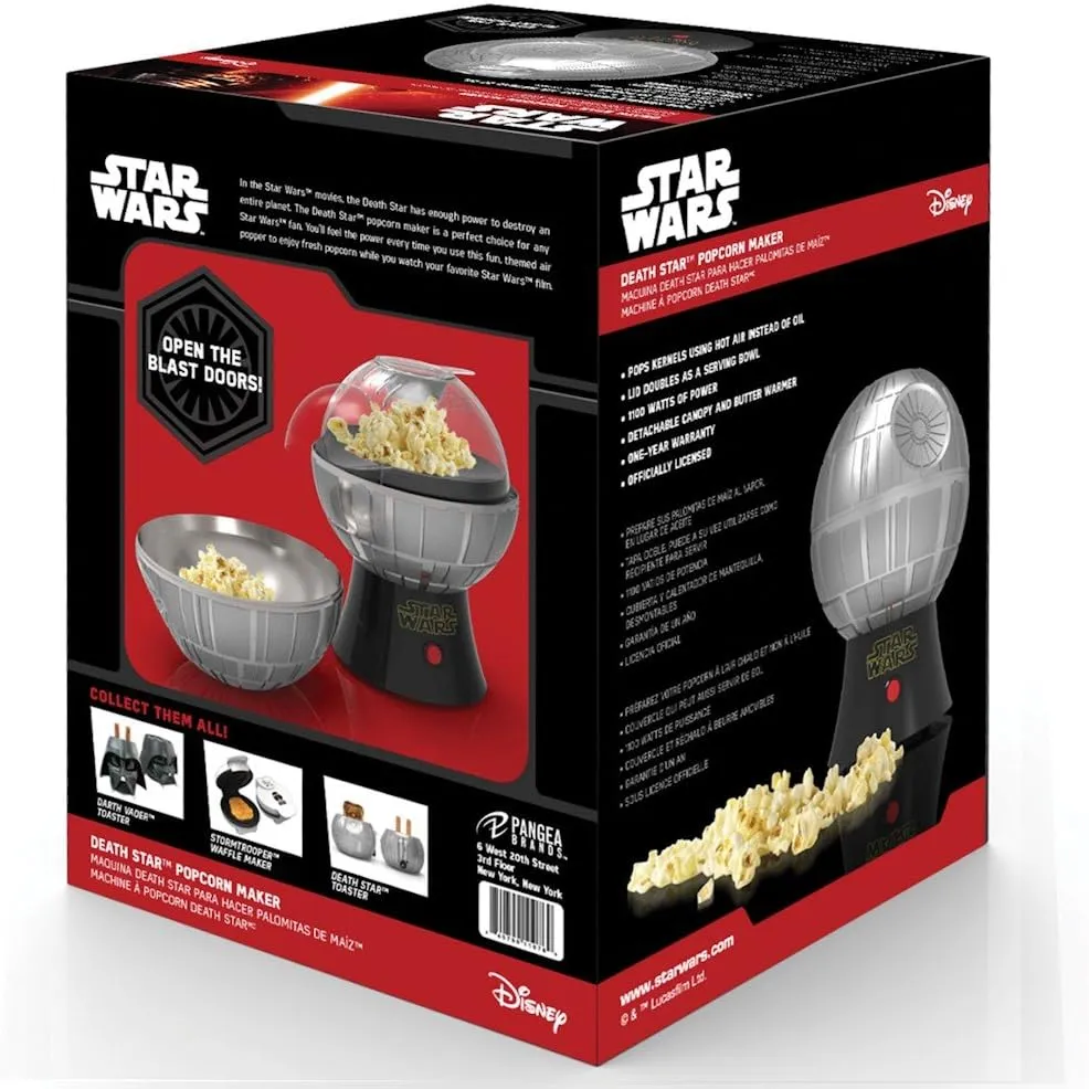 Uncanny Brands Star Wars Death Star Popcorn Maker - Hot Air Style with Removable Bowl
