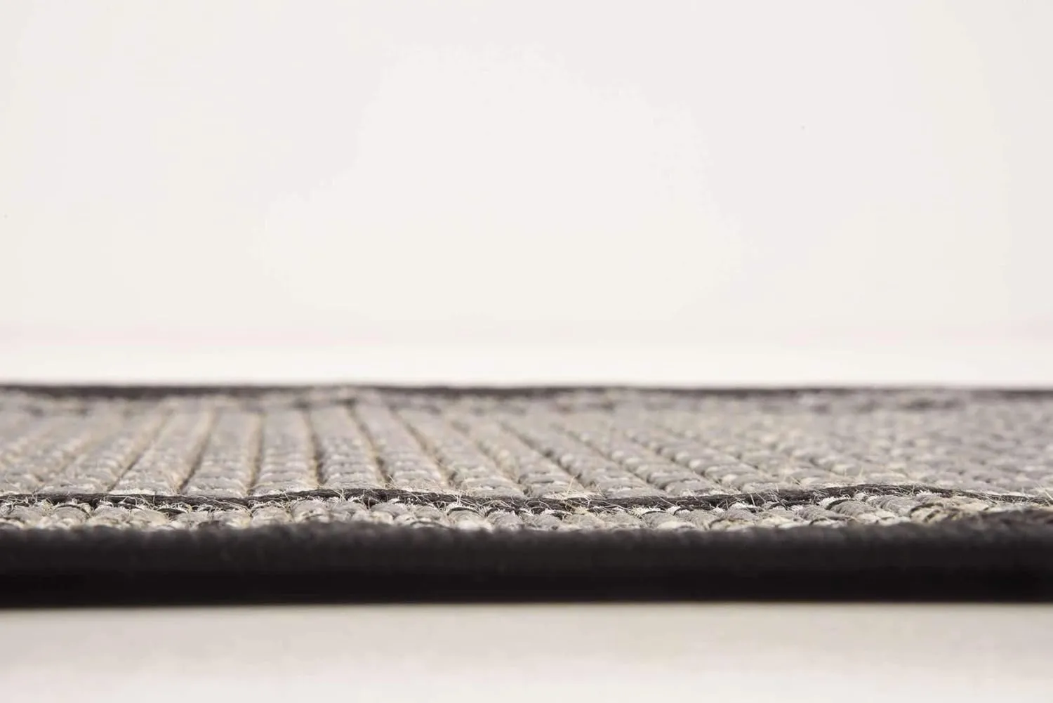 Unique Loom Outdoor Border Collection Area Rug - Multi Border (2' 2" x 6' 1" Runner, Gray/ Black)