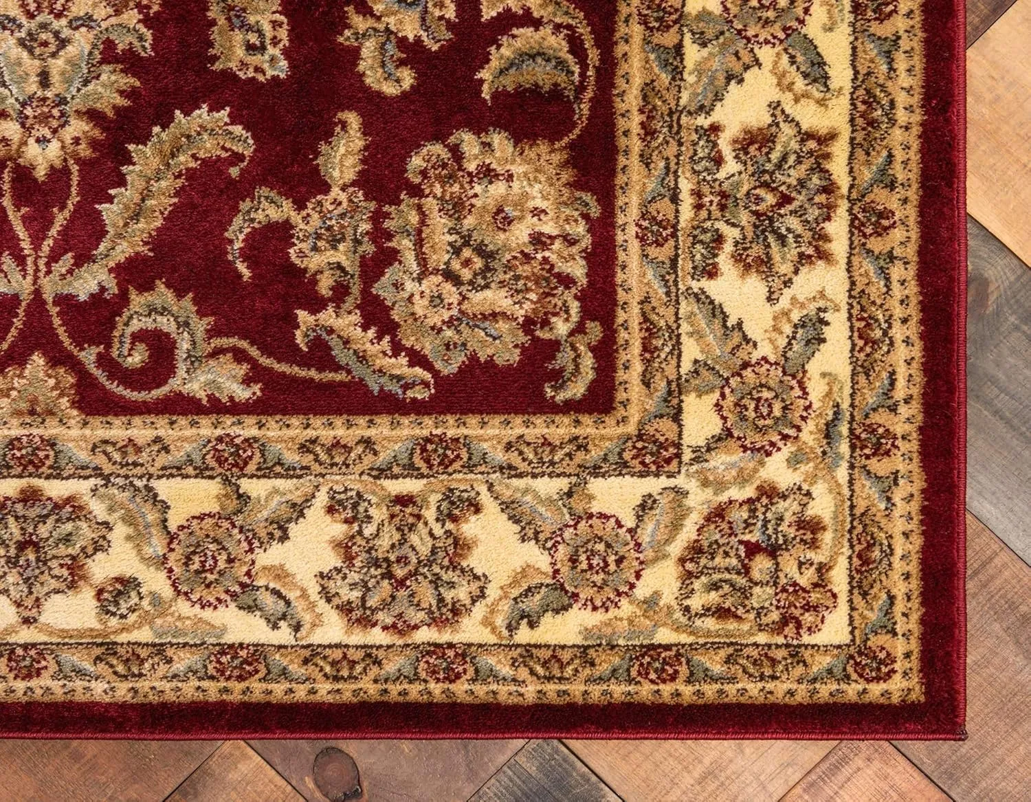 Unique Loom Voyage Collection Traditional Oriental Classic Intricate Design Area Rug (5' 0 x 8' 0 Rectangular, Red/Tan)