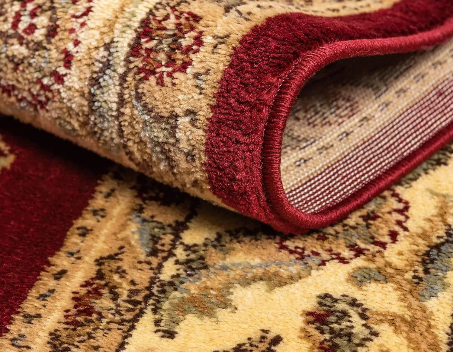 Unique Loom Voyage Collection Traditional Oriental Classic Intricate Design Area Rug (5' 0 x 8' 0 Rectangular, Red/Tan)