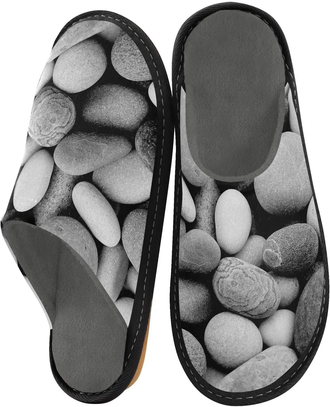 Unisex Fuzzy Foam Slippers Non-Skid Slip-on Soft Warm Sole Fleece Shoes 4-11
