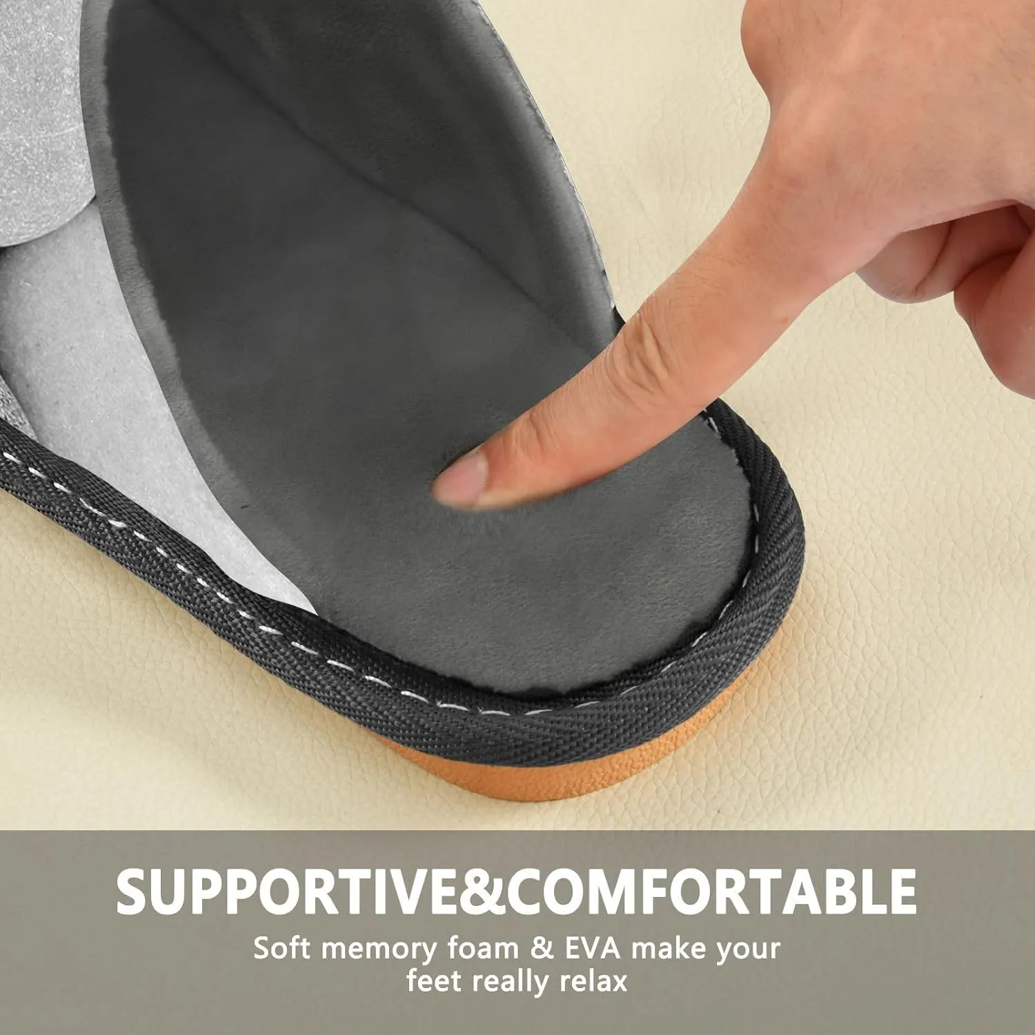 Unisex Fuzzy Foam Slippers Non-Skid Slip-on Soft Warm Sole Fleece Shoes 4-11