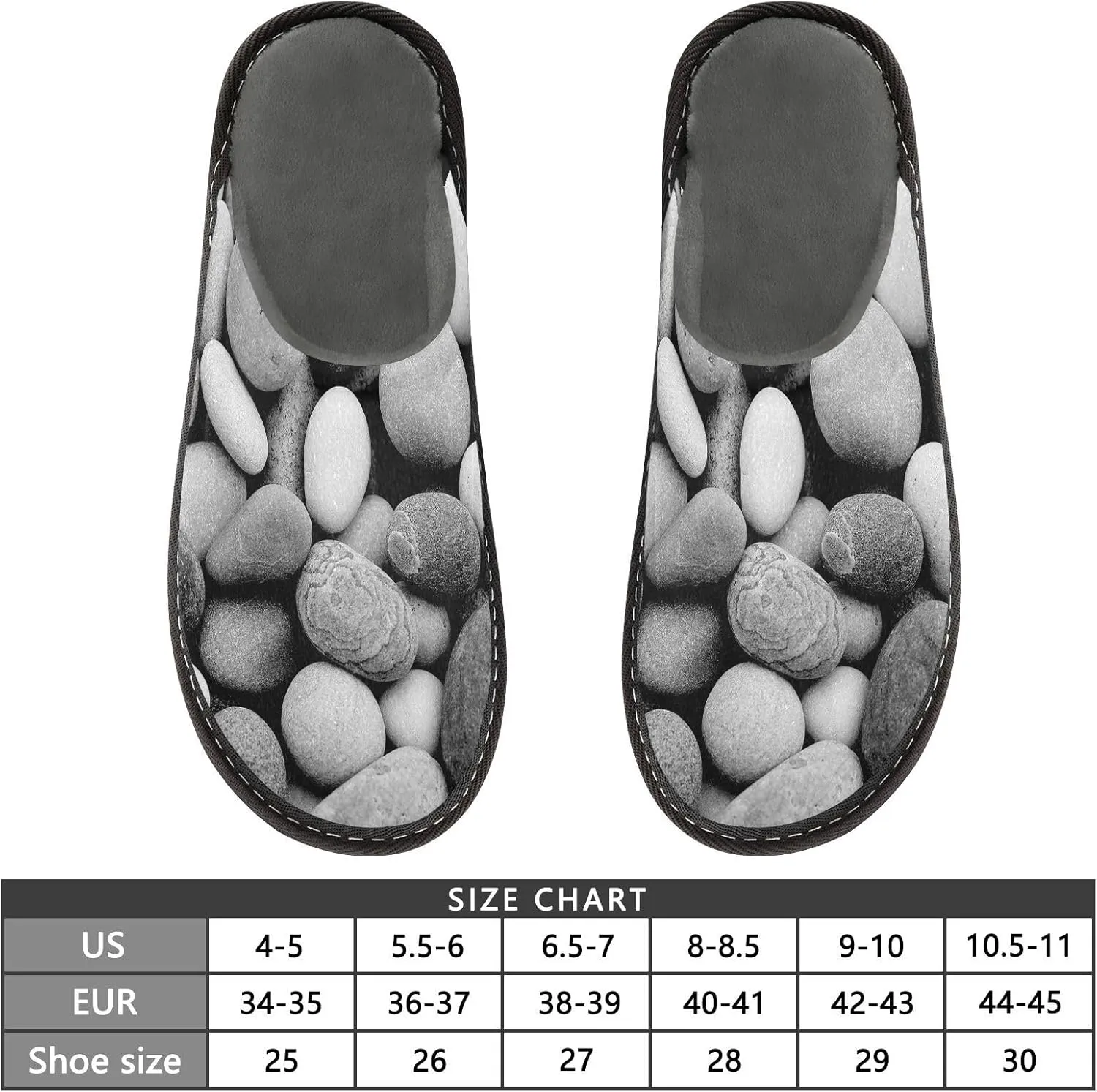 Unisex Fuzzy Foam Slippers Non-Skid Slip-on Soft Warm Sole Fleece Shoes 4-11