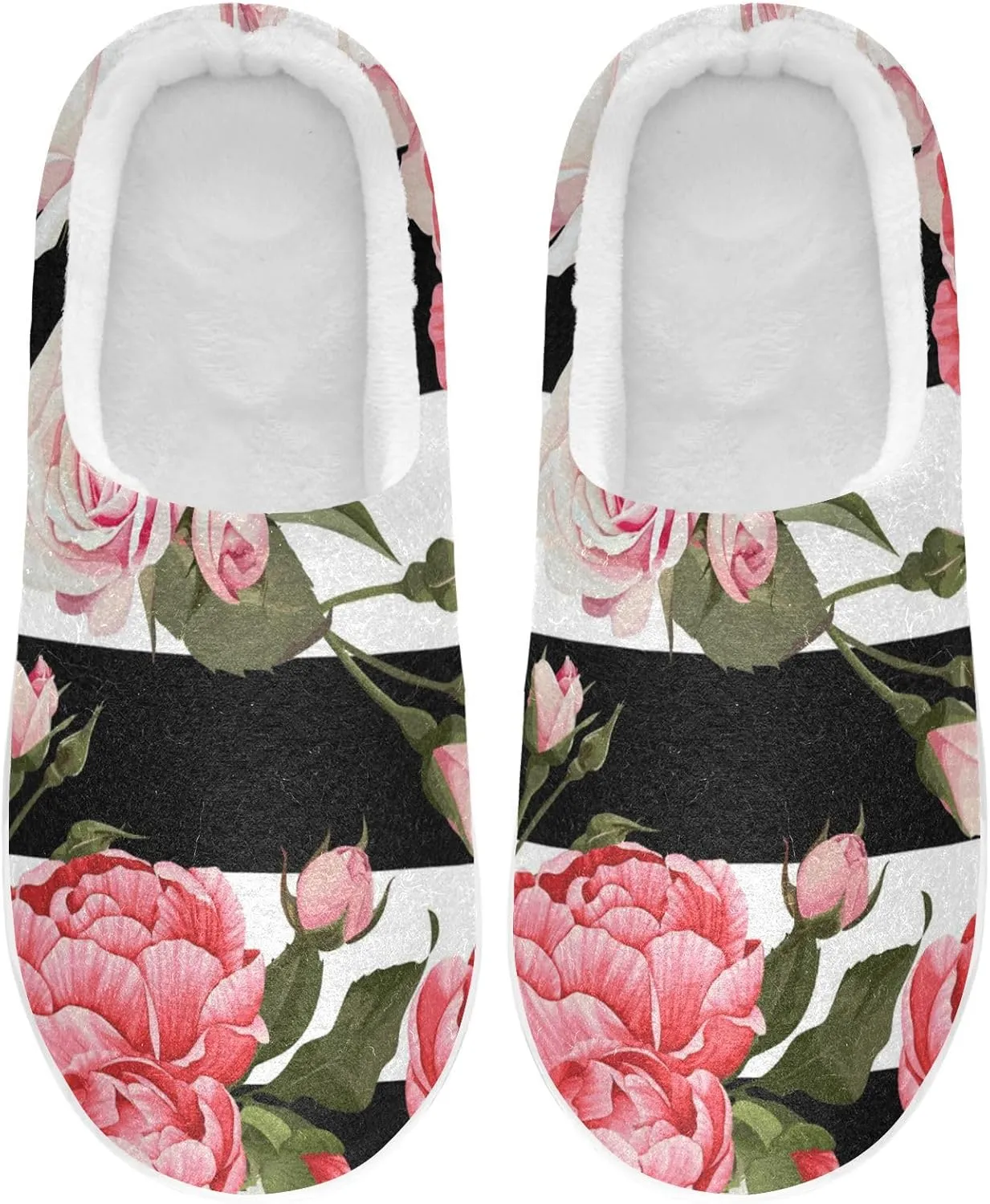 Unisex Memory Foam Slippers Non-Skid Slip-on Soft Warm Sole Fleece Shoes 6-17