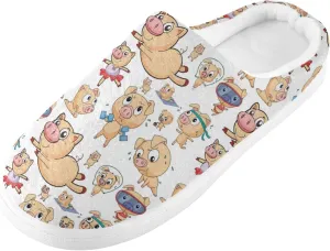 Unisex Memory Foam Slippers Non-Skid Slip-on Soft Warm Sole Fleece Shoes 6-17