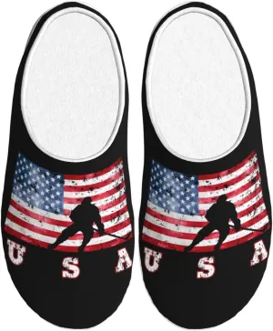 Unisex Slippers Winter Warm Non-Slip Fluffy Slippers Slip-On Plush Slippers House Slippers For Women Men Shoes Gifts