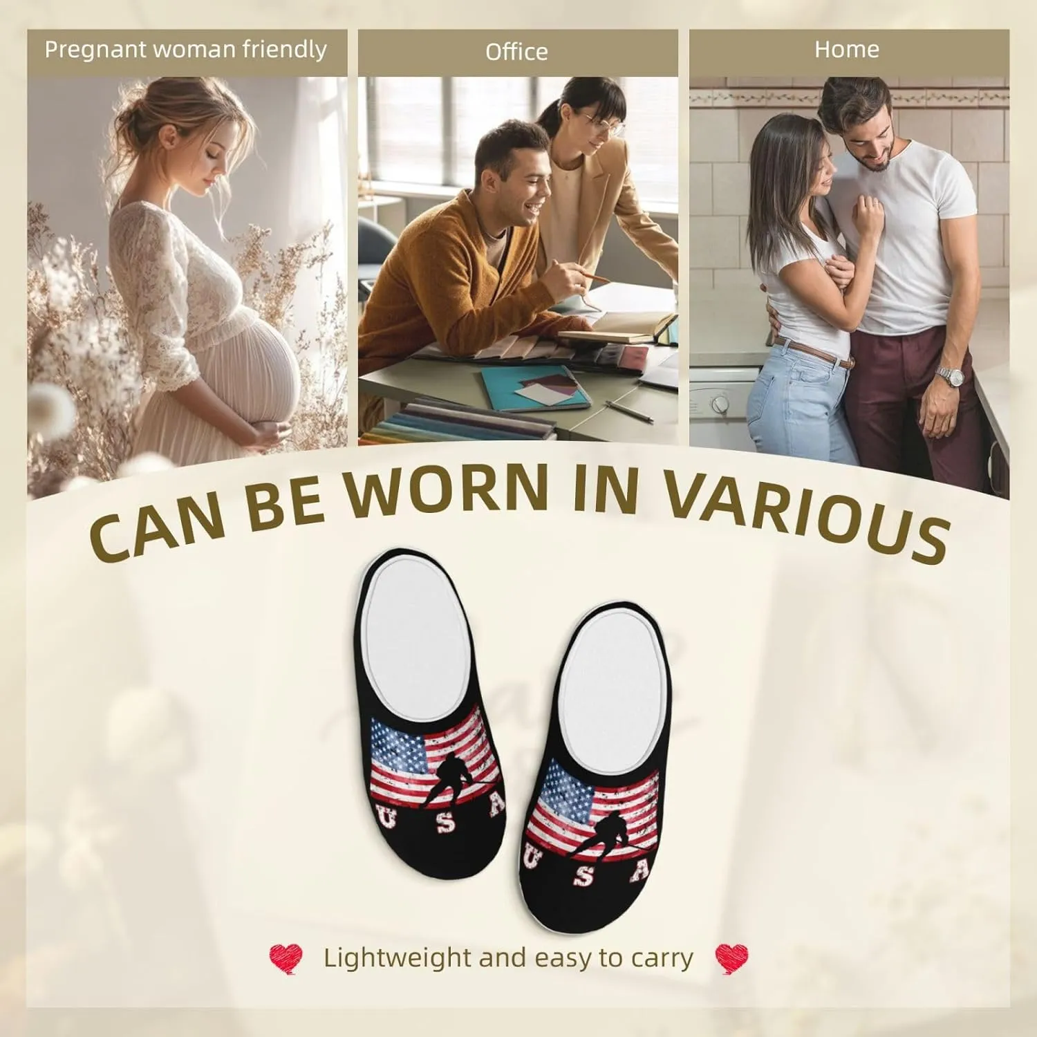 Unisex Slippers Winter Warm Non-Slip Fluffy Slippers Slip-On Plush Slippers House Slippers For Women Men Shoes Gifts