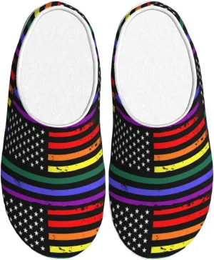 Unisex Slippers Winter Warm Non-Slip Fluffy Slippers Slip-On Plush Slippers House Slippers For Women Men Shoes Gifts