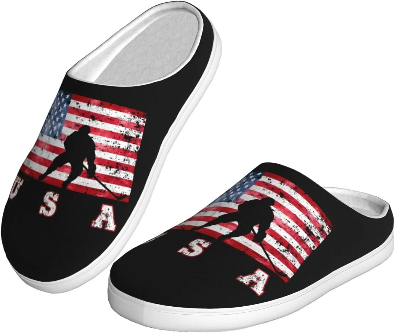 Unisex Slippers Winter Warm Non-Slip Fluffy Slippers Slip-On Plush Slippers House Slippers For Women Men Shoes Gifts