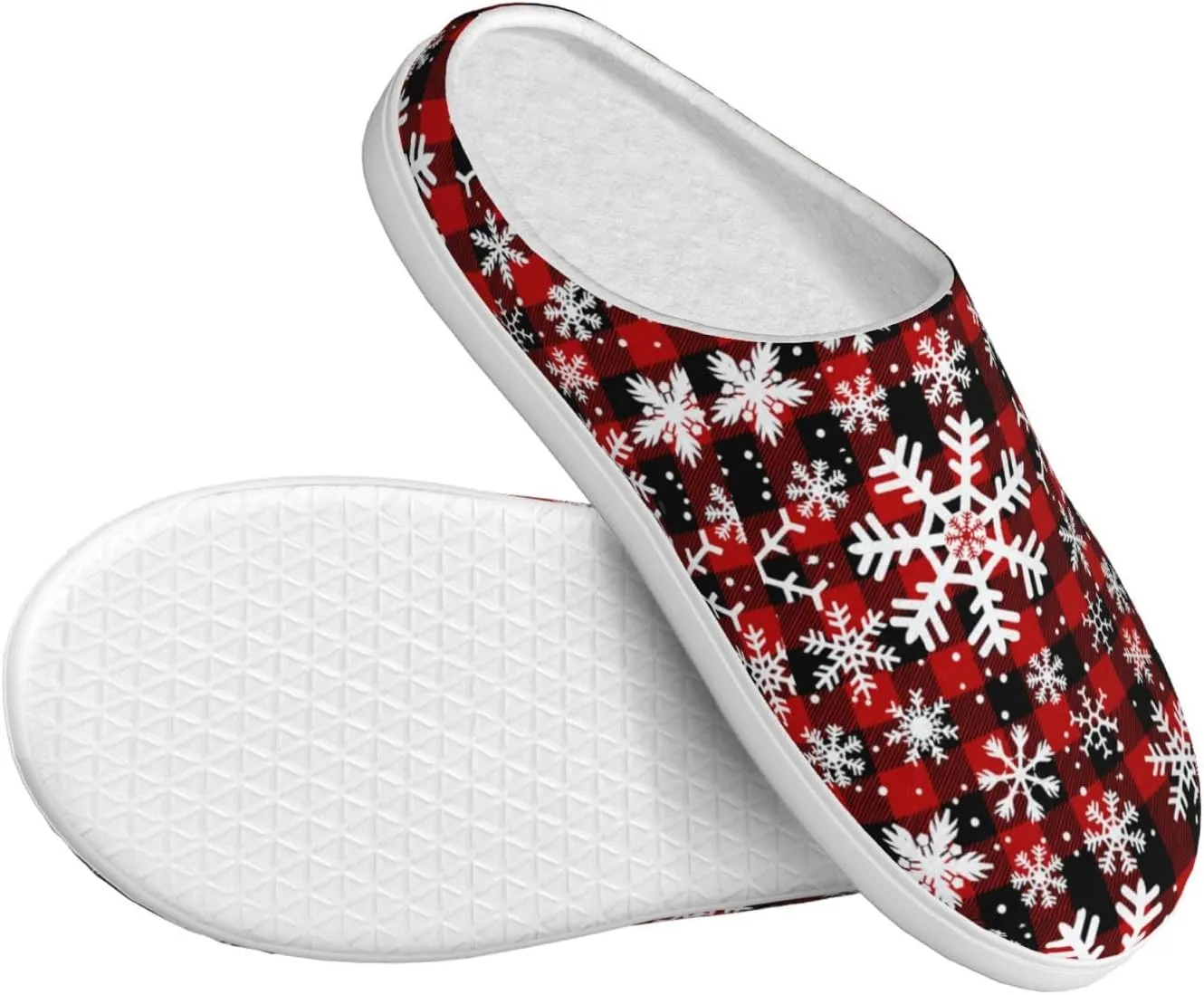 Unisex Warm Slippers Non-Slip Winter Fluffy Slippers Slip-On Plush Slippers Bedroom Slippers House Shoes For Men Women