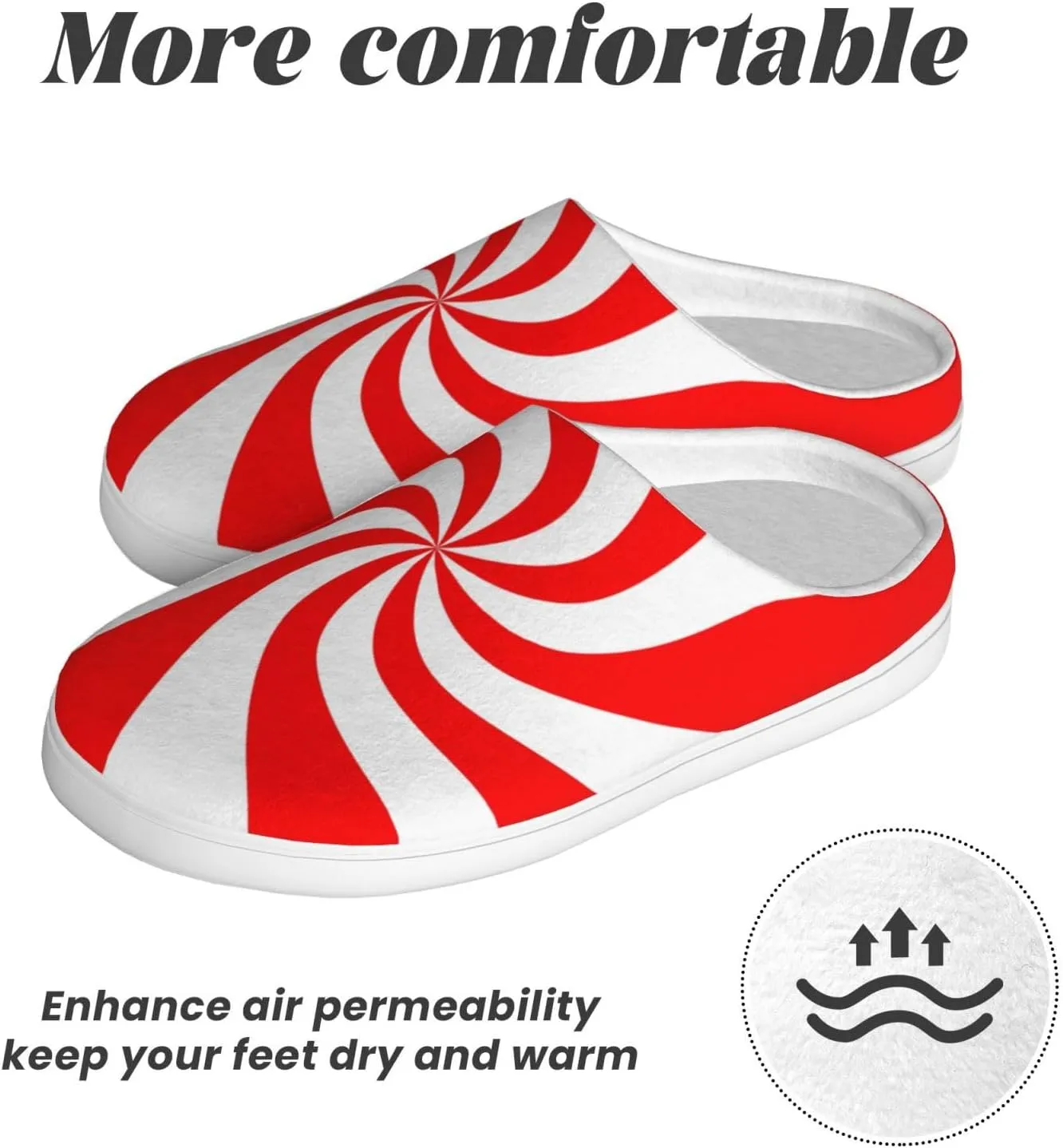 Unisex Warm Slippers Non-Slip Winter Fluffy Slippers Slip-On Plush Slippers Bedroom Slippers House Shoes For Men Women