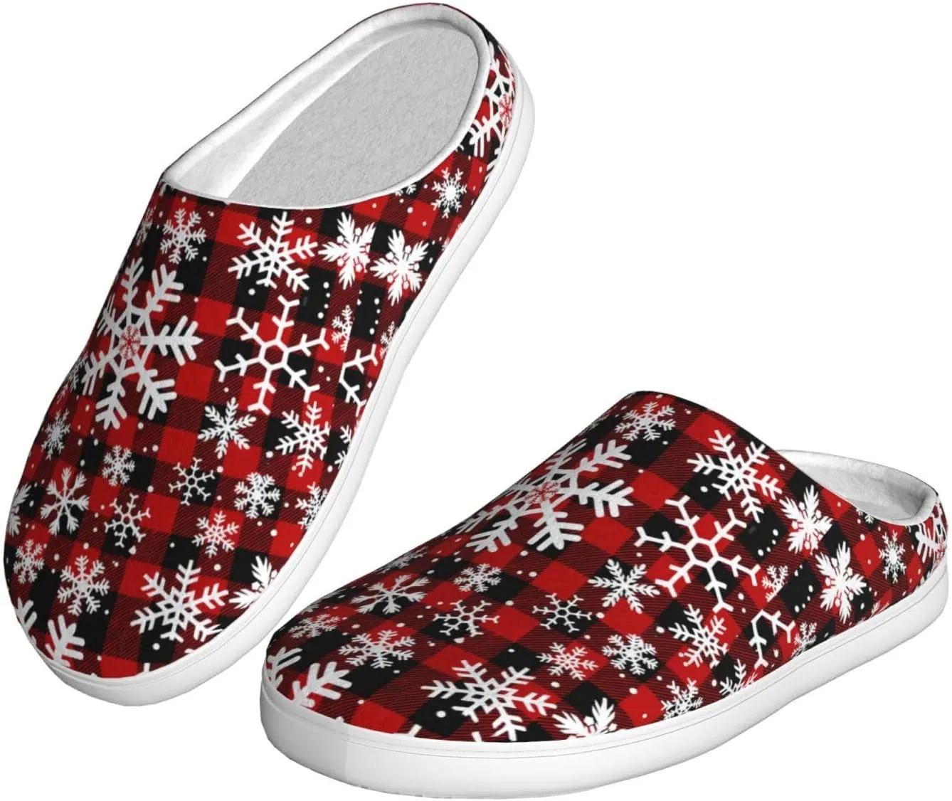 Unisex Warm Slippers Non-Slip Winter Fluffy Slippers Slip-On Plush Slippers Bedroom Slippers House Shoes For Men Women