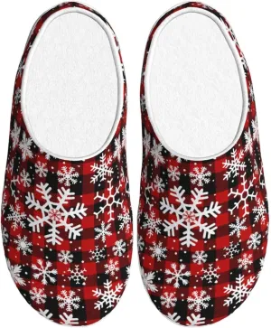 Unisex Warm Slippers Non-Slip Winter Fluffy Slippers Slip-On Plush Slippers Bedroom Slippers House Shoes For Men Women