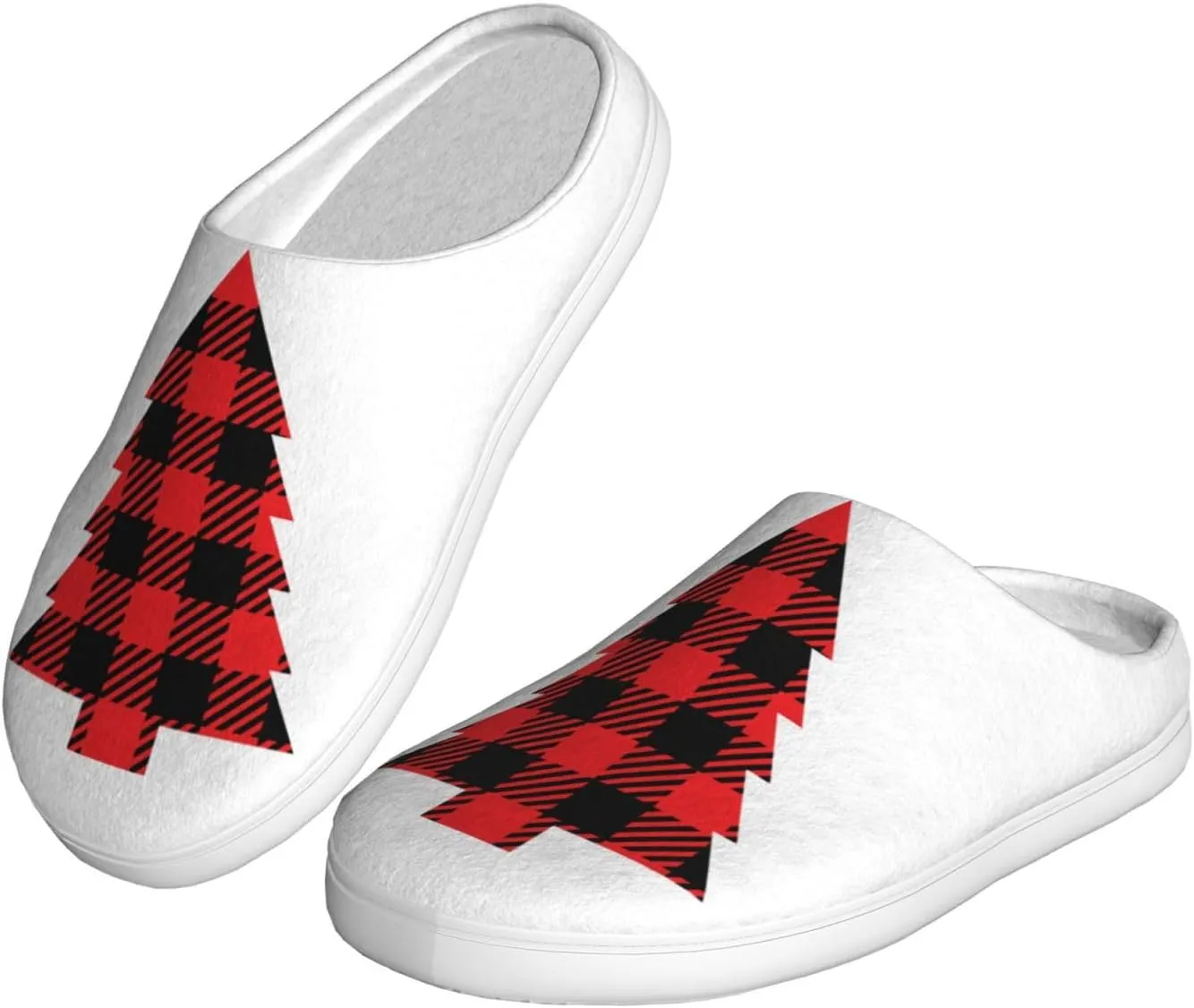 Unisex Warm Slippers Non-Slip Winter Fluffy Slippers Slip-On Plush Slippers Bedroom Slippers House Shoes For Men Women