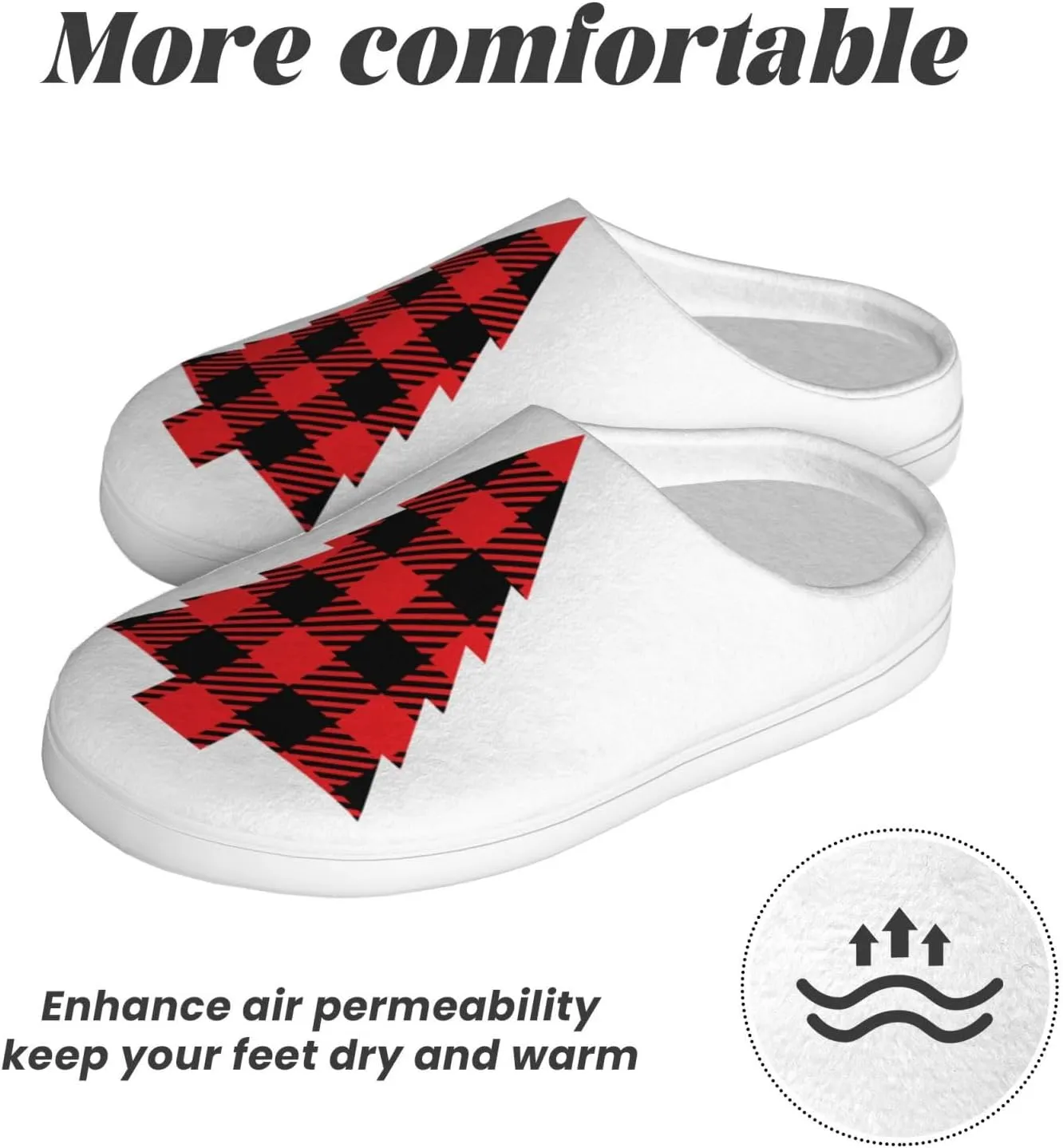 Unisex Warm Slippers Non-Slip Winter Fluffy Slippers Slip-On Plush Slippers Bedroom Slippers House Shoes For Men Women