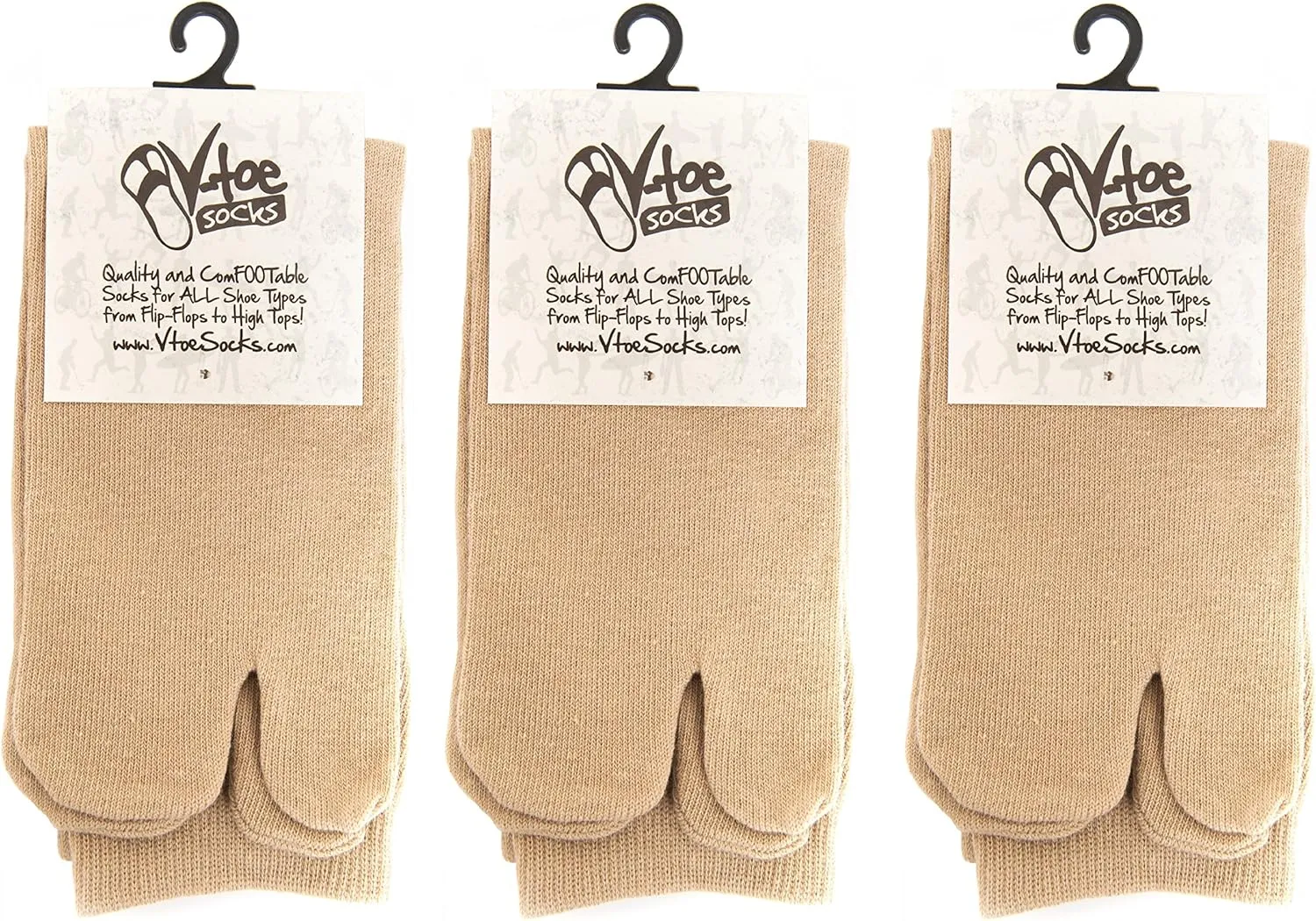 V-Toe Split Toe Flip-Flop Socks | Tabi Premium Cotton Blend Men & Women Socks | Men's Japanese Toes Separated Socks
