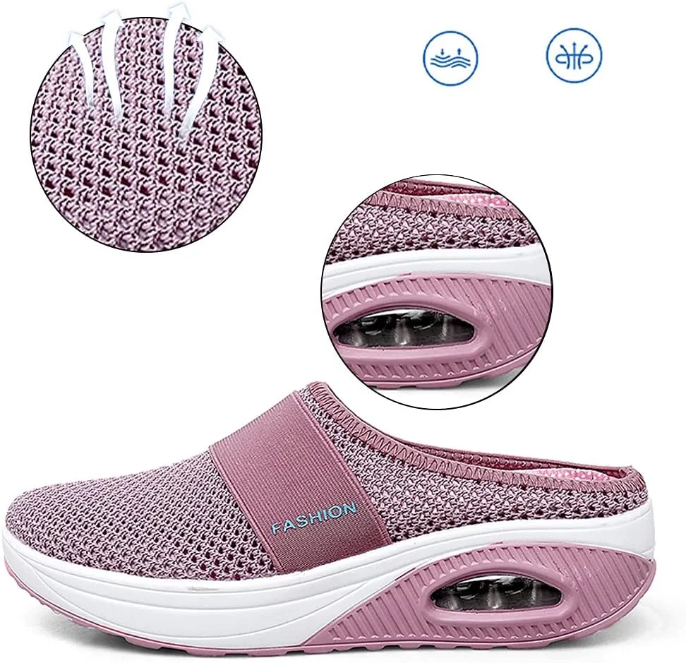 VARSKARC Women's Summer Spring Breathable Slip-on Leisure Sneakers Outdoor Slippers