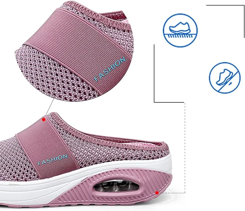 VARSKARC Women's Summer Spring Breathable Slip-on Leisure Sneakers Outdoor Slippers