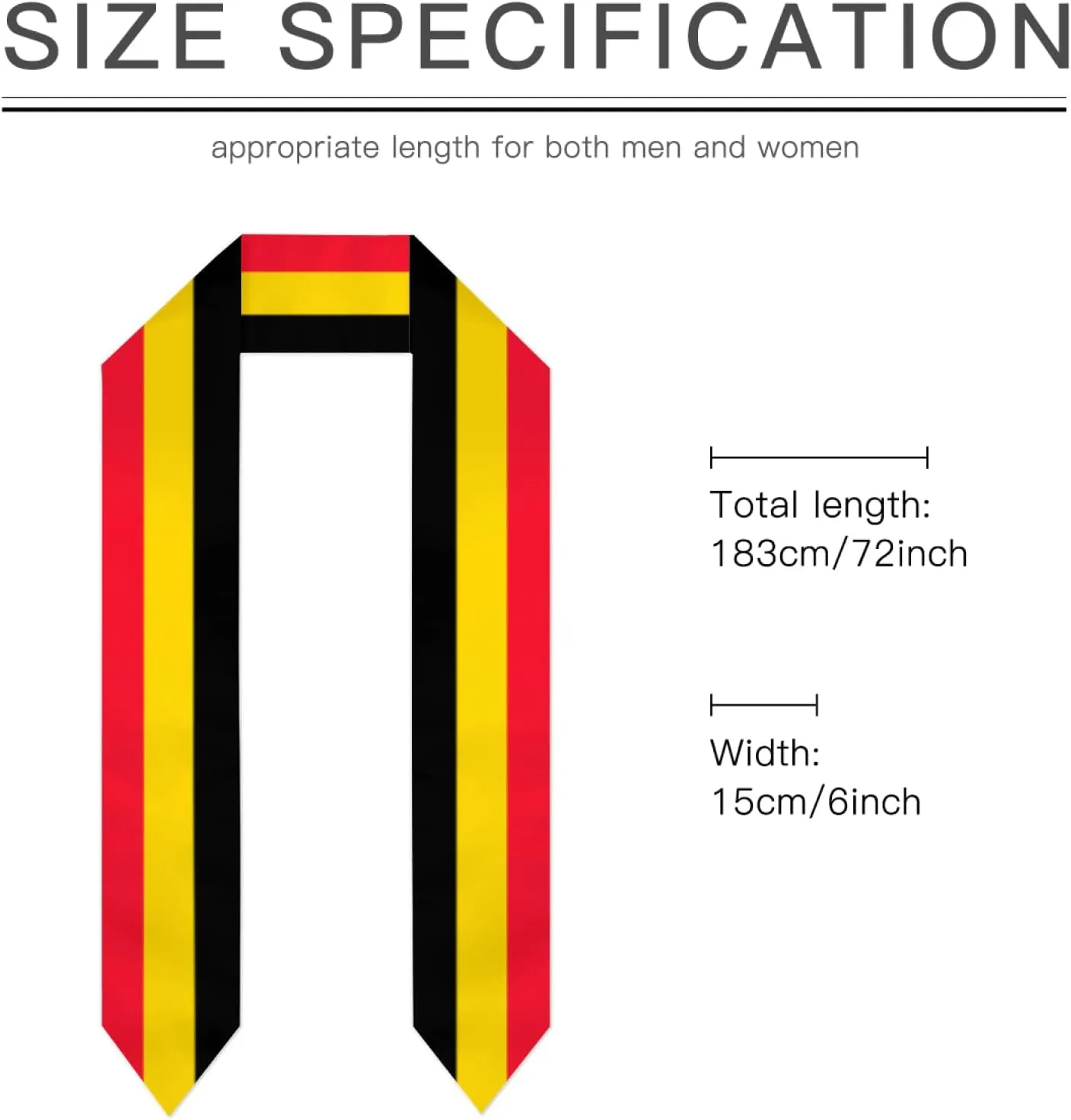 Vintage Flag Graduation Stole Scarf Shawl Sash for Abroad Student International Study Class of 2024