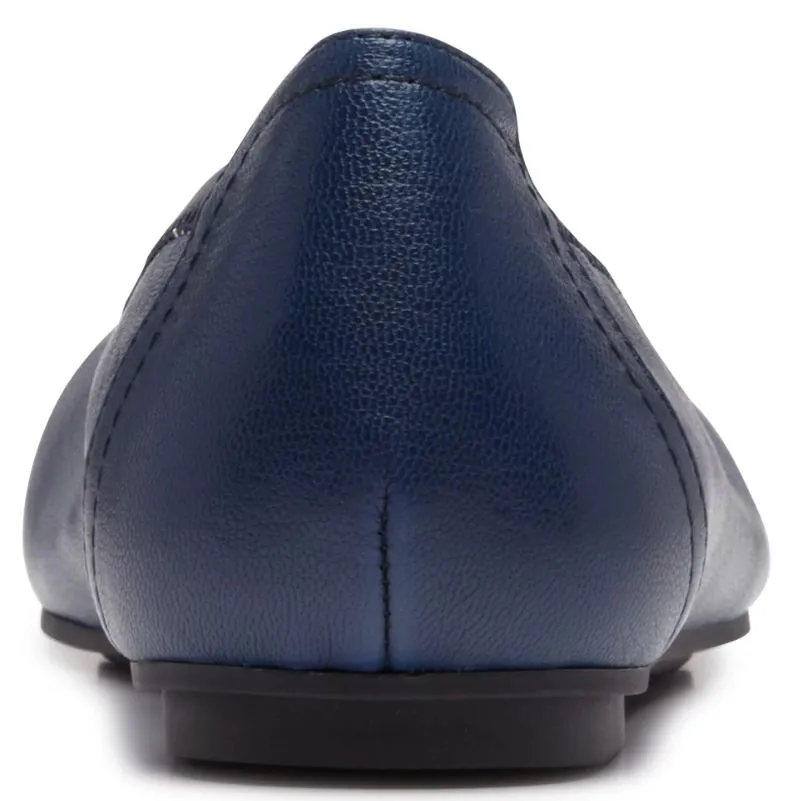 Vionic Navy Caroll Womens Comfort Ballet Flat