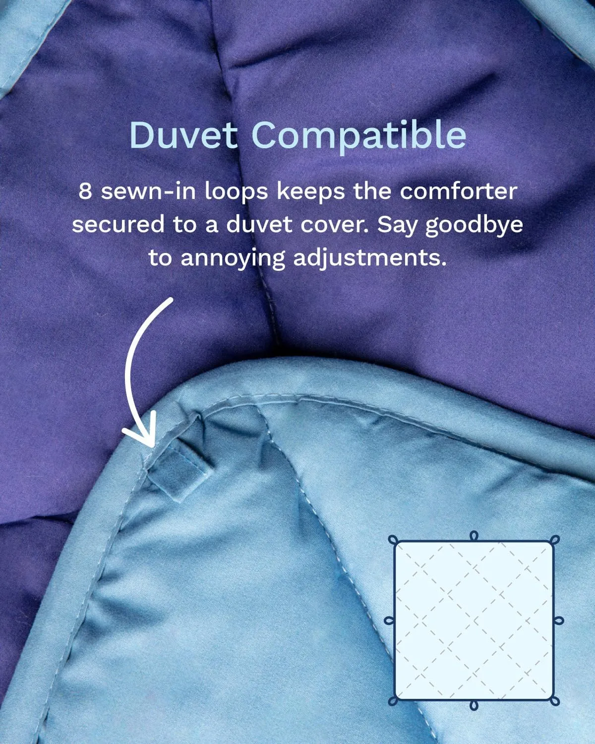 ViscoSoft All Seasons Twin XL Down Alternative Reversible Quilted Comforter - Breathable Premium Extra Long Soft Microfiber Duvet Insert Light Blue/Navy
