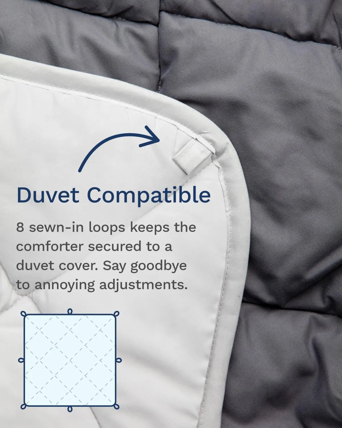 ViscoSoft All Seasons Twin/Twin XL Down Alternative Reversible Quilted Comforter - Breathable Twin Extra Long Premium Soft Microfiber, Gray