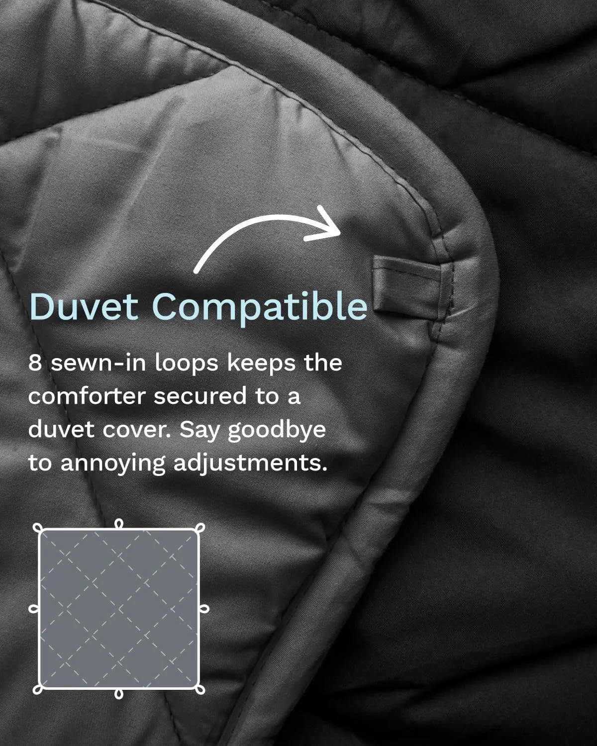 ViscoSoft Microfiber All Seasons Down Alternative Quilted Comforter - Cooling Breathable Premium Soft Reversible Microfiber Duvet Blanket, Black/Gray, Twin/Twin XL