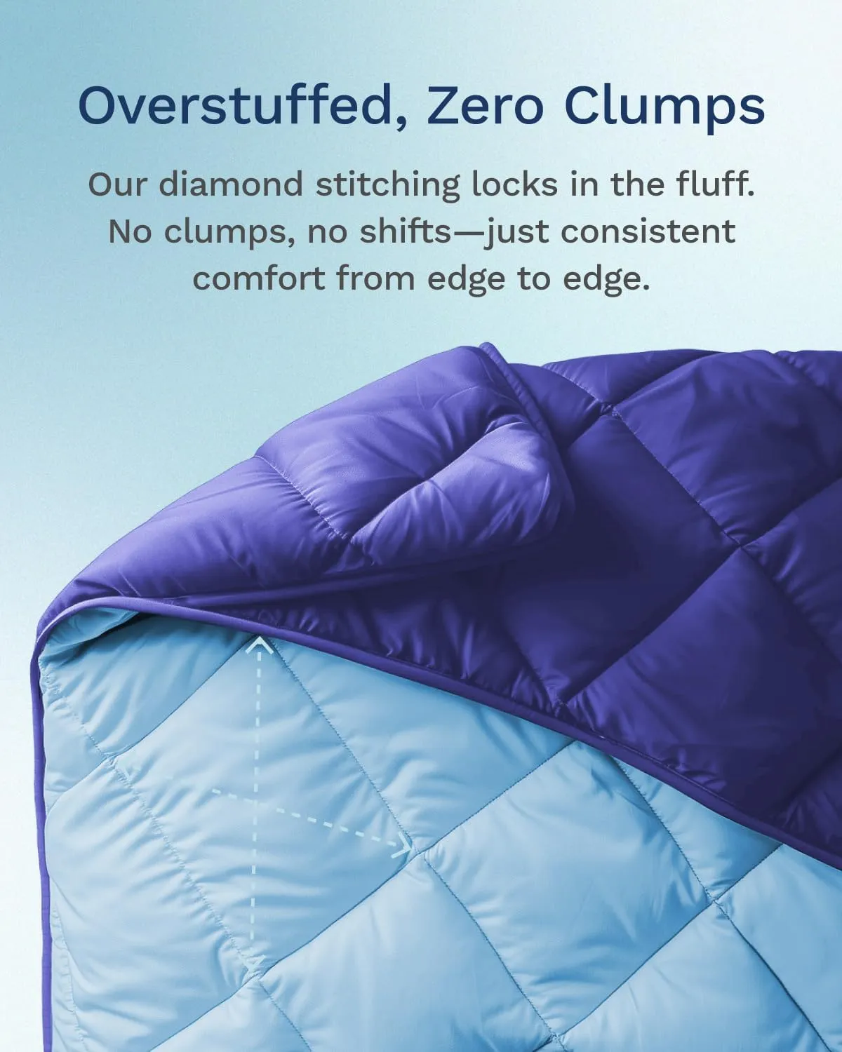ViscoSoft Microfiber All Seasons Down Alternative Quilted Comforter - Cooling Breathable Premium Soft Reversible Microfiber Duvet Blanket, Light Blue/Dark Blue, Full