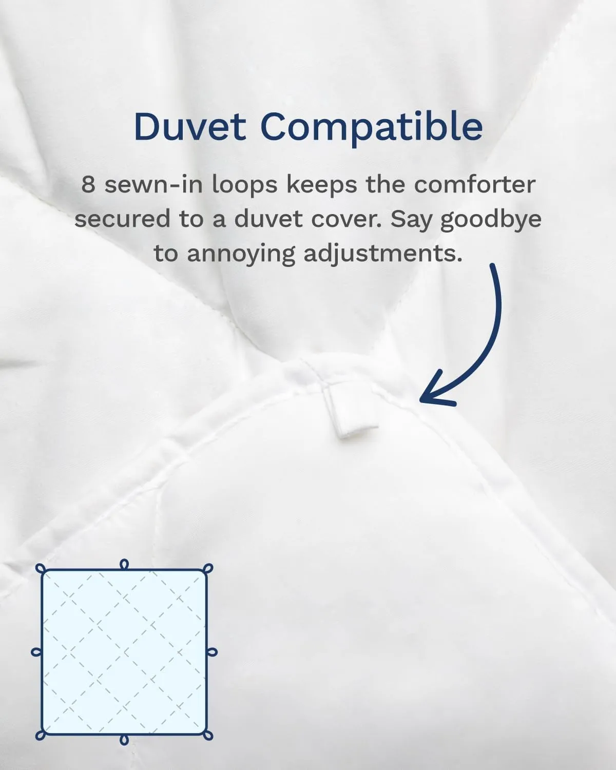 ViscoSoft Microfiber All Seasons Down Alternative Quilted Comforter - Cooling Breathable Premium Soft Reversible Microfiber Duvet Blanket, White, Full