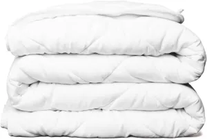 ViscoSoft Microfiber All Seasons Down Alternative Quilted Comforter - Cooling Breathable Premium Soft Reversible Microfiber Duvet Blanket, White, Full