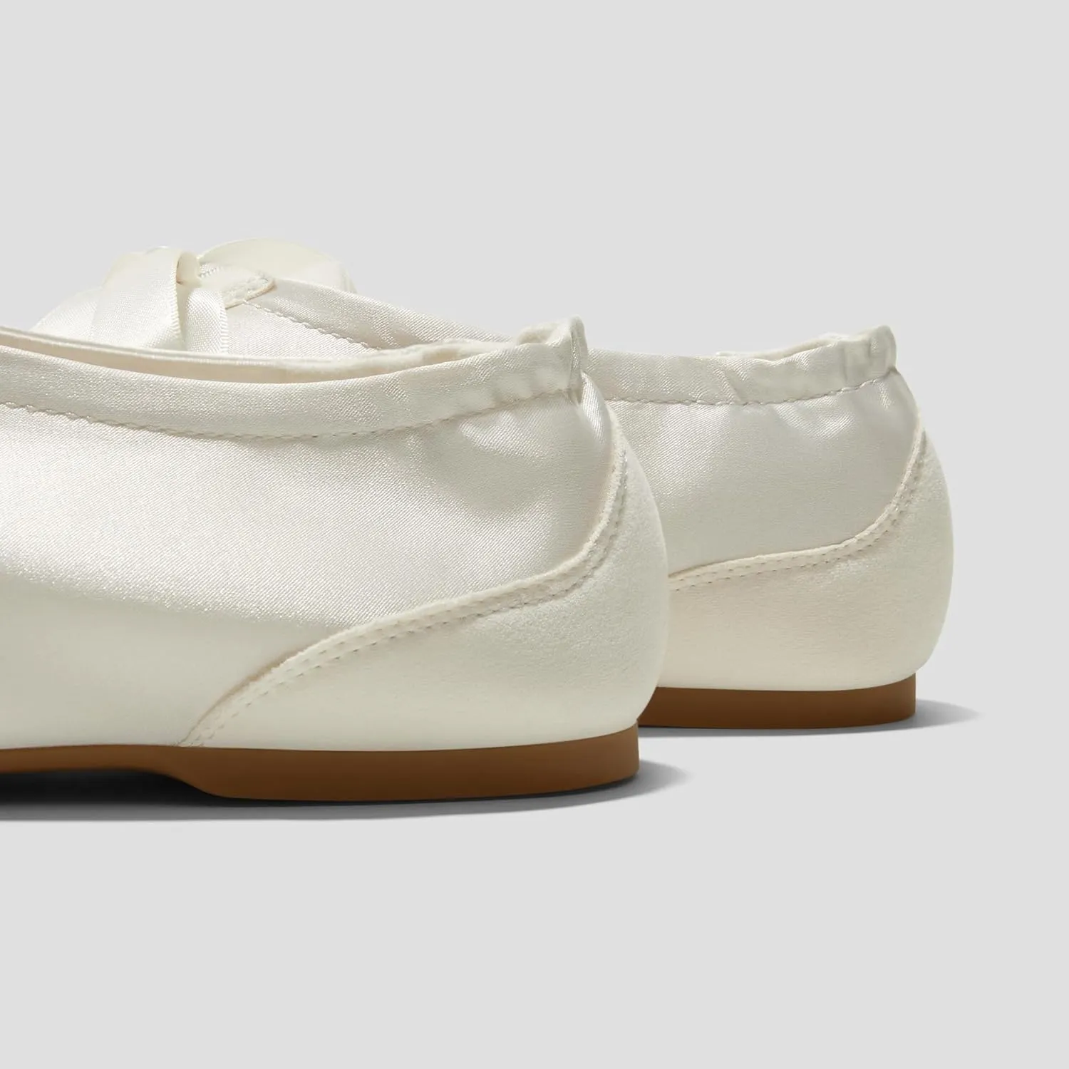 VIVIAIA Cristina Square Toe Smooth Satin Fabric Lace-Up Satin Sneakerina