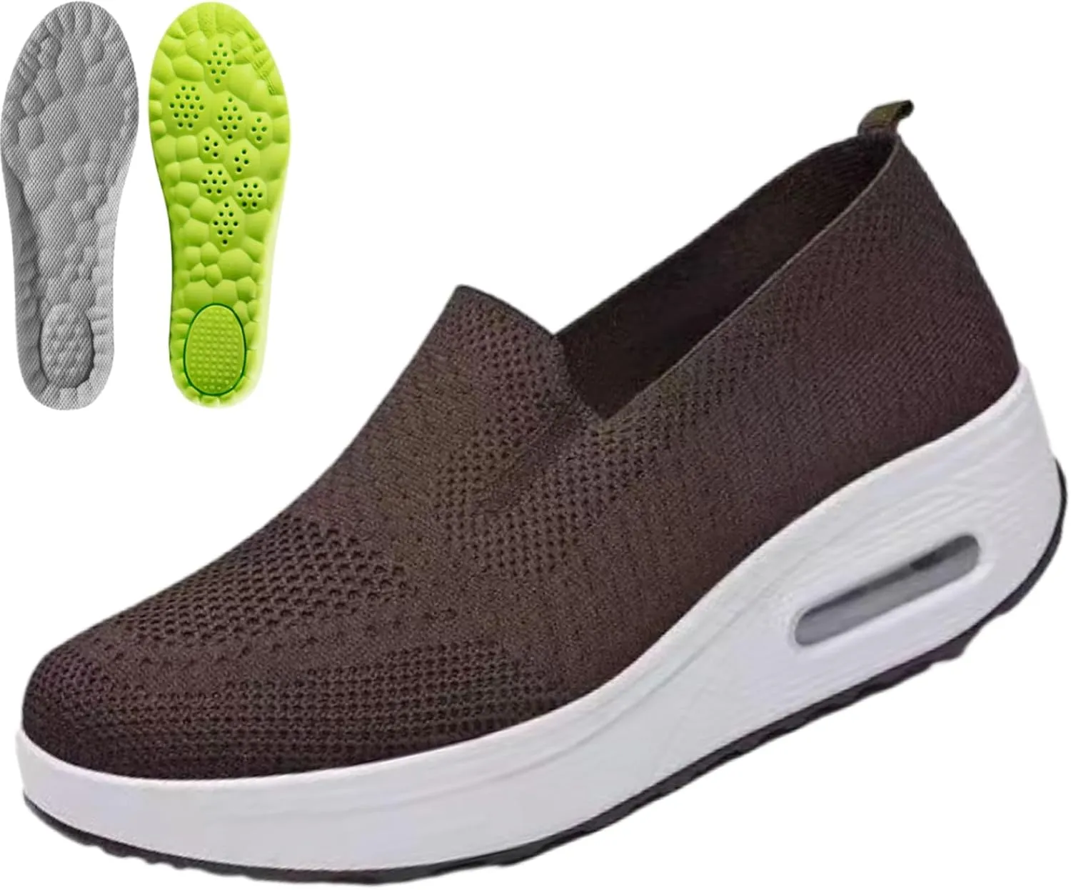 Vogany Shoes for Women, Vogany Shoes Orthopedic Sneakers Women, Slip on Breathable Mesh Platform Stretch Soft with Insole