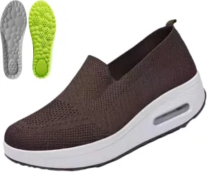 Vogany Shoes for Women, Vogany Shoes Orthopedic Sneakers Women, Slip on Breathable Mesh Platform Stretch Soft with Insole