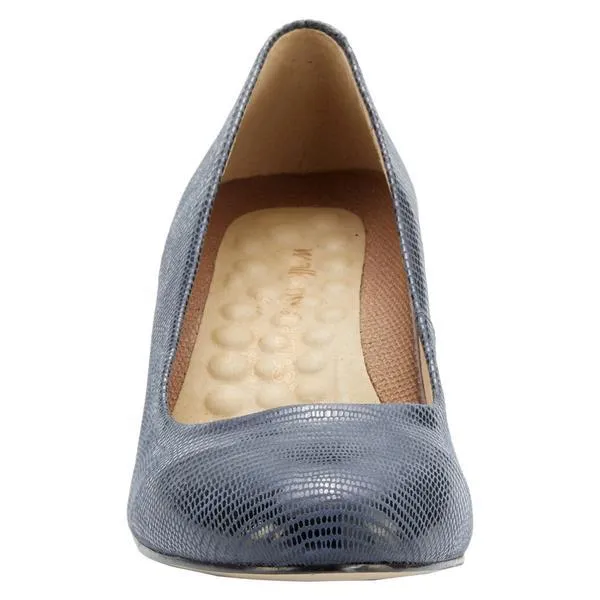 Walking Cradle Jessica Navy Patent Lizard Print Leather