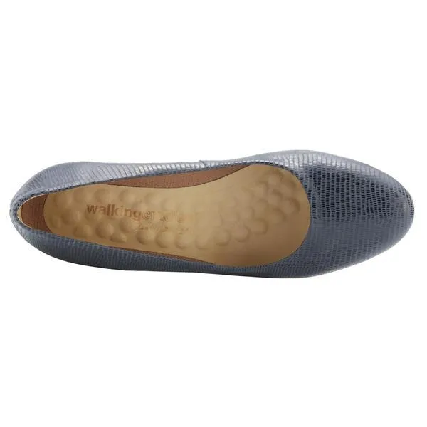 Walking Cradle Jessica Navy Patent Lizard Print Leather