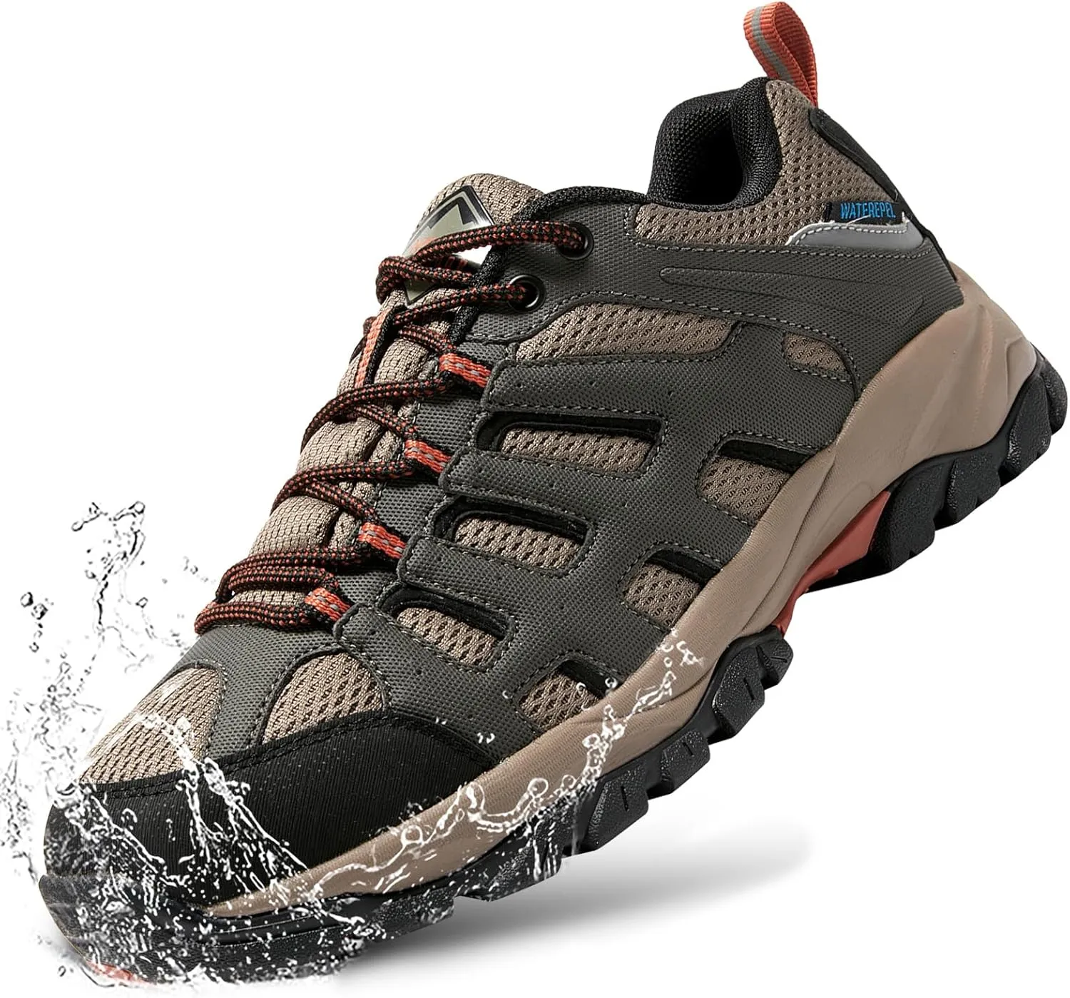 Waterproof Walking Shoes for Men Breathable Low Top Boots Lightweight Non Slip Workout Shoes Comfortable Slip on Snow Rainproof Shoes