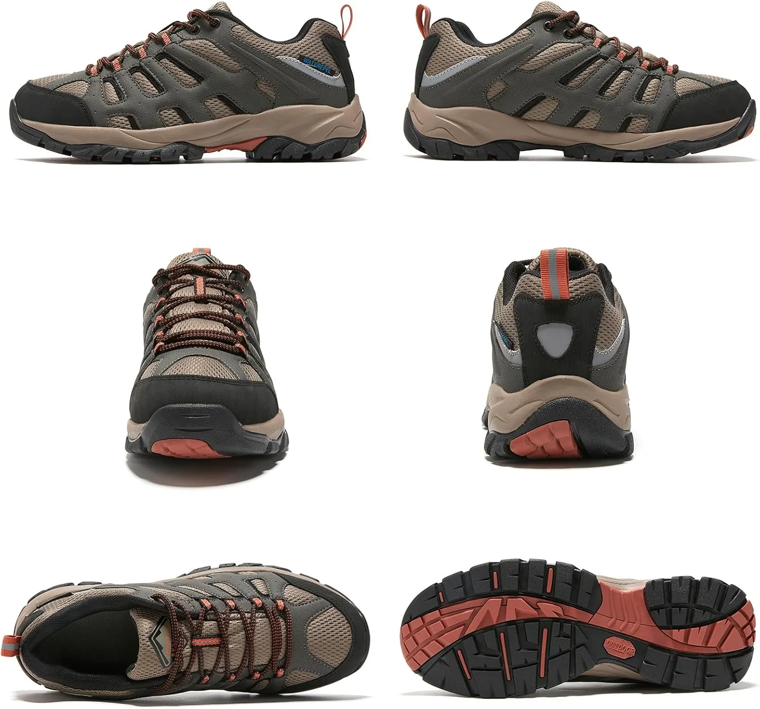 Waterproof Walking Shoes for Men Breathable Low Top Boots Lightweight Non Slip Workout Shoes Comfortable Slip on Snow Rainproof Shoes